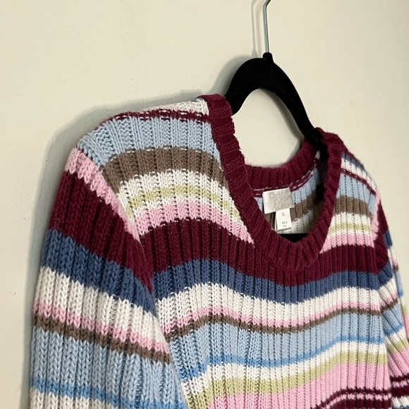 *SOLD* Vintage colorful stripped sweater - Picture 4 of 7